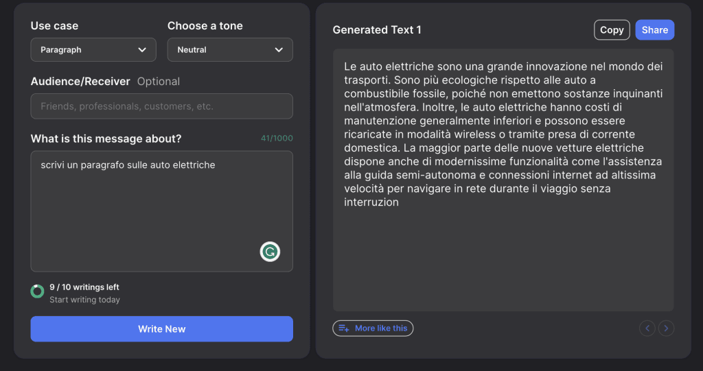 YouWrite, lo strumento per comporre testi di You.com