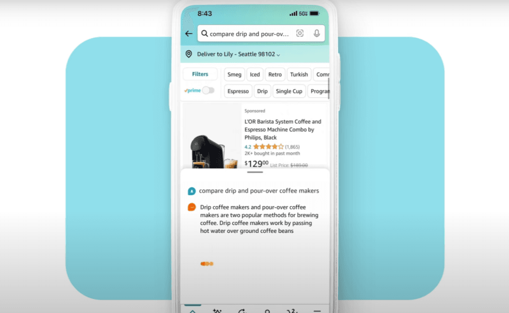 assistente shopping AI Amazon Rufus