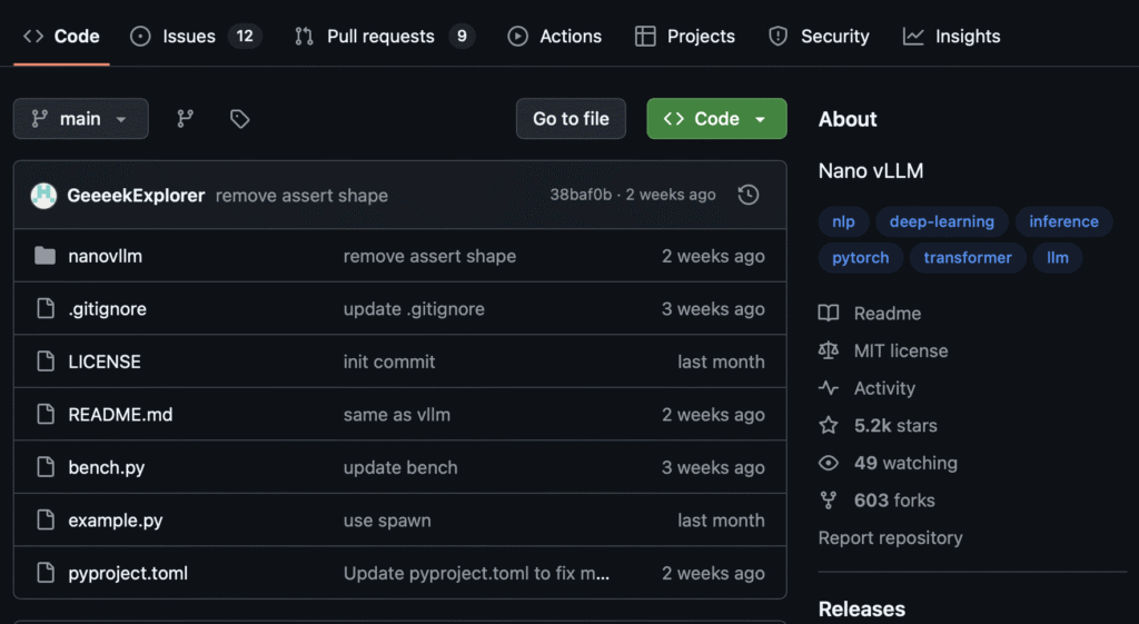 nano‑vLLM su GitHub