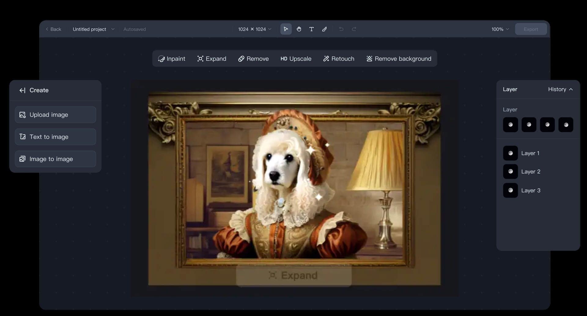 Screenshot di Dreamina AI
