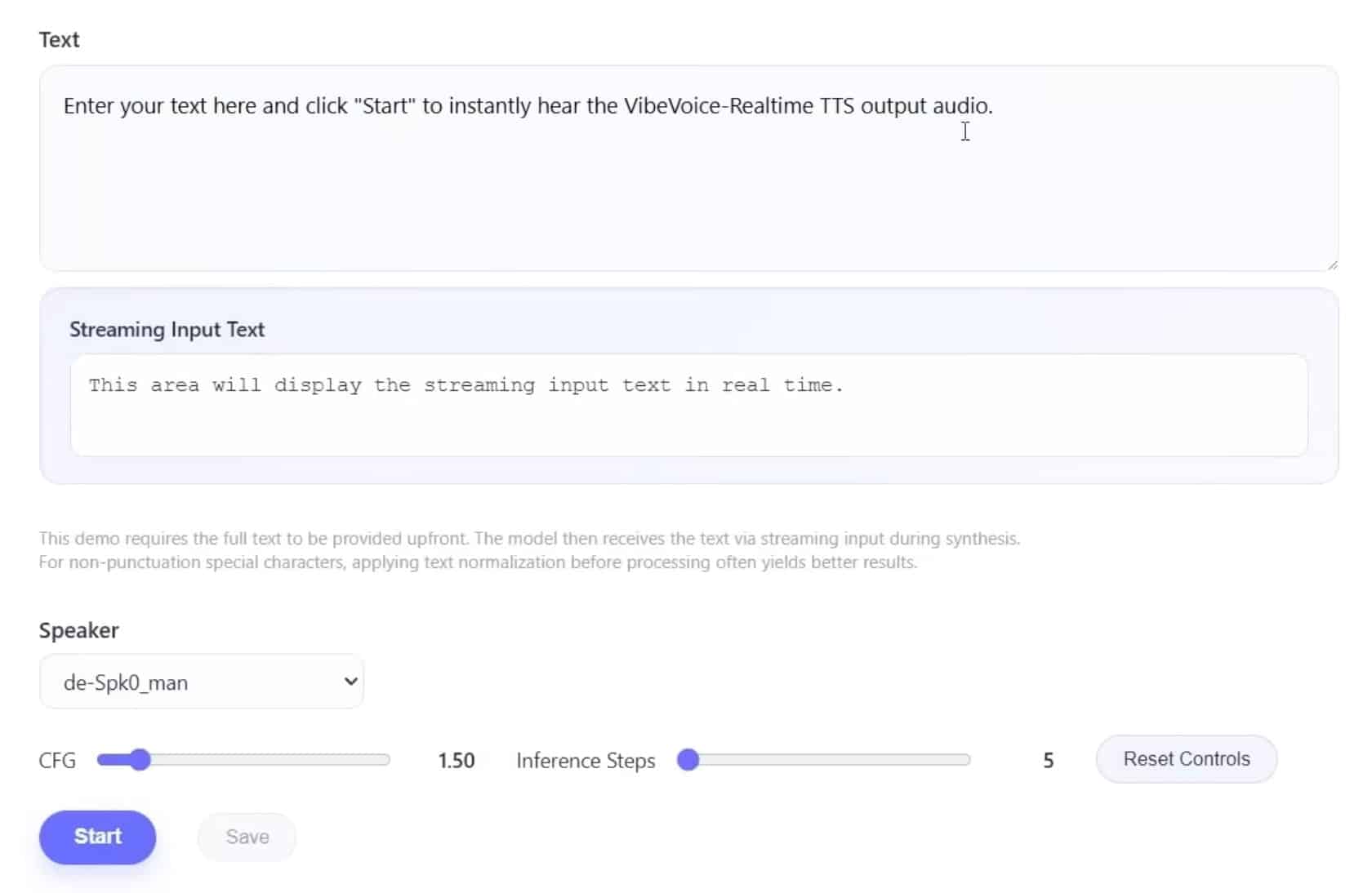 Screenshot di Microsoft VibeVoice