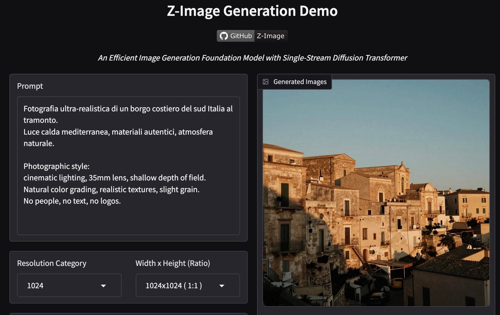 Screenshot di Z-Image