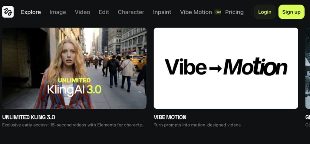 Higgsfield screenshot