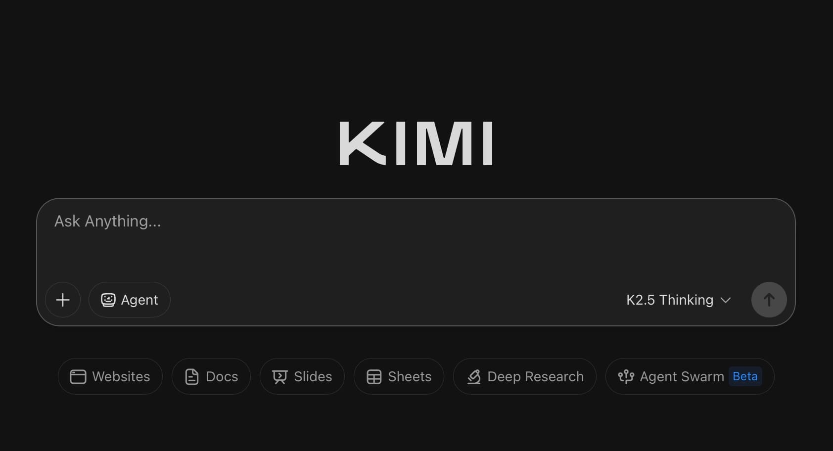 Screenshot di Kimi AI